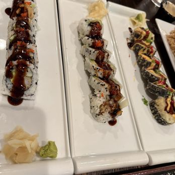 Miyagi - Shrimp tempura, spider and Godzilla roll - Japanese Near Me - Woodfin, North Carolina Miyagi - Shrimp tempura, spider and Godzilla roll - Japanese Near Me - Woodfin, North Carolina