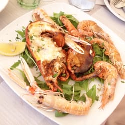 Alga Blu di Porchietto Barbara - Grigliata mista di crostacei con Astice, Gamberoni e Scampi.