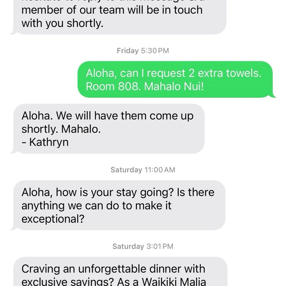 Waikiki Malia - Hotel Text system. - Hotels Near Me - Honolulu, Hawaii