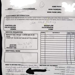 Irrigation Doctor - A customer being called an asshole for asking a few questions! Unprofessional!