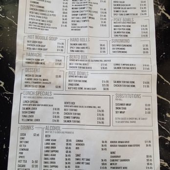 Umi Sushi - Menu page 1 - Sushi Bars Near Me - Fresno, California