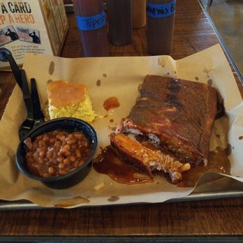 Mission BBQ - Bar be que spare ribs, cornbread and baked beans. - American Near Me - Jacksonville, Florida
