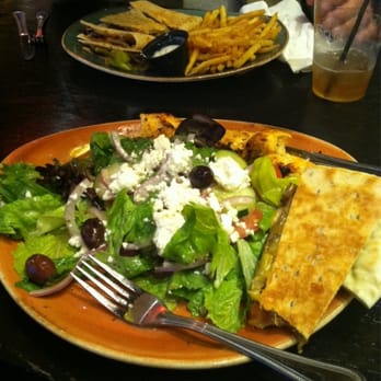 Luna Grill Rancho San Diego - Sharing a gyro quesadilla and Greek salad. - Mediterranean Near Me - El Cajon, California Luna Grill Rancho San Diego - Sharing a gyro quesadilla and Greek salad. - Mediterranean Near Me - El Cajon, California