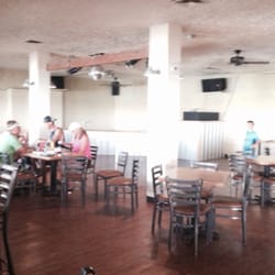 Martinez Lake Cantina - Bar Area with Stools, Tables, Jute-Box, ATM & Band Stage.