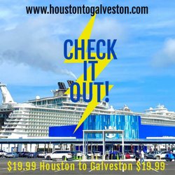 Houston to Galveston Shuttle - Houston to Galveston Shuttle is the perfect choice for larger parties looking for comfortable and affordable service for low as $19.99 p/p