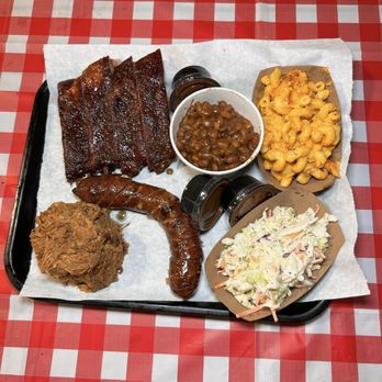 603 BBQ - 3-Meat Combo with Ribs, Pulled Pork, Sausage - Barbeque Near Me - Concord, New Hampshire