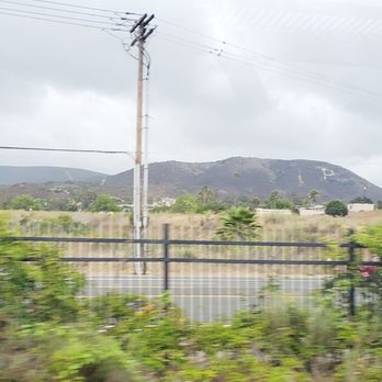 Sprinter - A view of Mount Palomar, and you can actually see the GIANT P!! - Trains Near Me - Oceanside, California Sprinter - A view of Mount Palomar, and you can actually see the GIANT P!! - Trains Near Me - Oceanside, California