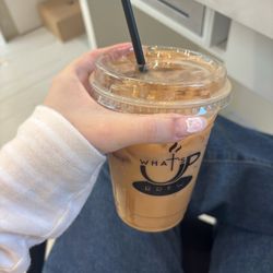 What’s Up Brew - 16oz iced pumpkin latte with oat milk