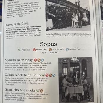 The Columbia - Menu - Spanish Near Me - St Augustine, Florida The Columbia - Menu - Spanish Near Me - St Augustine, Florida
