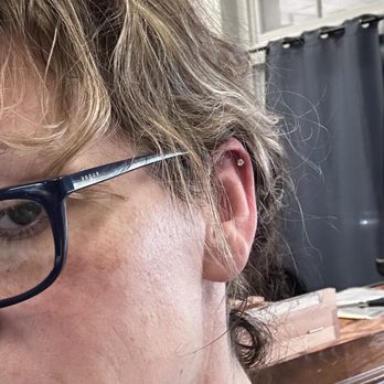 Dark Age Tattoo Studio - Upper ear piercing - Tattoo Near Me - Denton, Texas