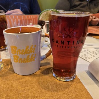 Brekki Brekki - Coffee - strong and smooth Cranberry Fizz (cran apple cider, cranberry juice and champagne)  Light and refreshing! - Breakfast & Brunch Near Me - Albuquerque, New Mexico