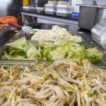 Gina's B-B-Q - Sides: mac salad, cabbage, and Bean Sprouts - Korean Near Me - Honolulu, Hawaii Gina's B-B-Q - Sides: mac salad, cabbage, and Bean Sprouts - Korean Near Me - Honolulu, Hawaii