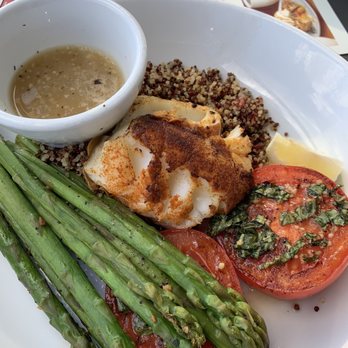 Silver Diner - Cod with grilled asparagus - Diners Near Me - Ashburn, Virginia