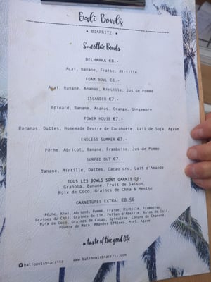 Menu photo 2 Bali Bowls Biarritz, 64 Menu photo 2 Bali Bowls Biarritz, 64