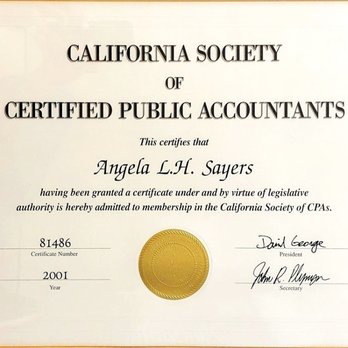Angela L H Sayers CPA MBA - Tax Services Near Me - Rolling Hills Estates, California Angela L H Sayers CPA MBA - Tax Services Near Me - Rolling Hills Estates, California