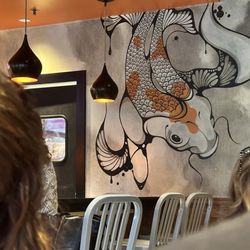 IYA Sushi and Noodle Kitchen - Bar area, very cute atmosphere.