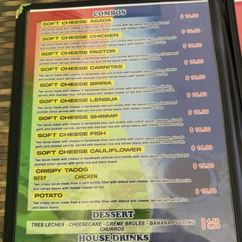 Mina's Tacos - Menu - Mexican Near Me - Reseda, California
