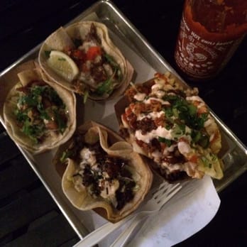 KoJa Kitchen - Beef, braised pork and chicken tacos with kamakazi fries - Japanese Near Me - San Francisco, California KoJa Kitchen - Beef, braised pork and chicken tacos with kamakazi fries - Japanese Near Me - San Francisco, California