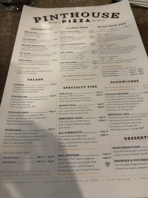 Menu photo 1 Pinthouse Pizza Austin, TX