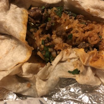 Palmas Restaurant - A super burrito without cheese and sour cream ask for salsa on the side yet didn't get it on the side... - Mexican Near Me - Soledad, California