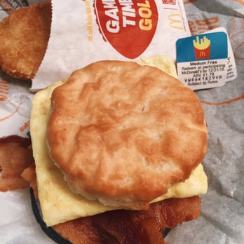 McDonald's - Bacon, Egg n Cheese Biscuit meal. won free fries. YaY! - Fast Food Near Me - San Jose, California