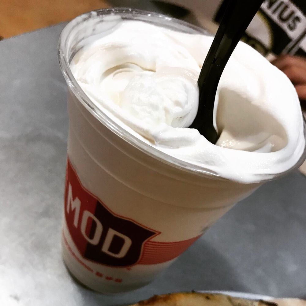 MOD Pizza - Vanilla milkshake- Yum! - Pizza Near Me - Bloomingdale, Illinois