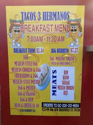 Menu photo 3 Tacos 3 Hermanos New Braunfels, TX Menu photo 3 Tacos 3 Hermanos New Braunfels, TX