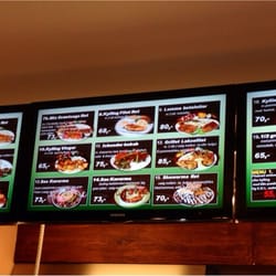Alanya Kebab - The menu is on tv :P