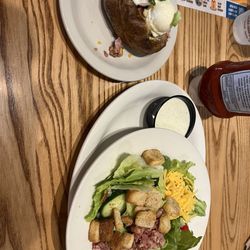 Cracker Barrel Old Country Store - Baked potato with side salad