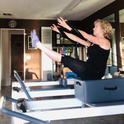 Big Bear Pilates - Teaser with straps on the Long Box