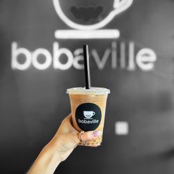 Bobaville - Ice Cream Tea with Boba | @whaevaeats