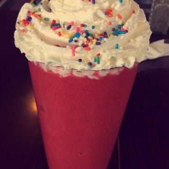 Bizzy Bee Grill - Strawberry banana smoothie with whipped cream and sprinkles - American Near Me - Southgate, Michigan