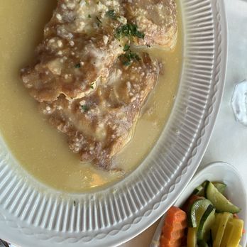 Charley Brown's Restaurant - Haddock French with side of mixed veggies - New American Near Me - Rochester, New York Charley Brown's Restaurant - Haddock French with side of mixed veggies - New American Near Me - Rochester, New York