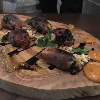 Nesso - Roasted bacon-wrapped dates - Italian Near Me - Indianapolis, Indiana Nesso - Roasted bacon-wrapped dates - Italian Near Me - Indianapolis, Indiana