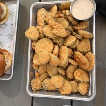 Camp Outpost - Fried Pickles - New American Near Me - San Antonio, Texas Camp Outpost - Fried Pickles - New American Near Me - San Antonio, Texas