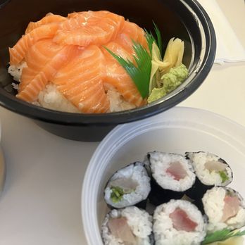 Japanese House - Salmon don bowl and hamachi maki roll - Japanese Near Me - San Francisco, California Japanese House - Salmon don bowl and hamachi maki roll - Japanese Near Me - San Francisco, California