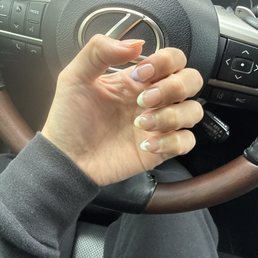 The gel fill was not consistent, and the nail shapes were uneven.