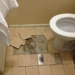 The bathrooms are right out of a dirty gas station.