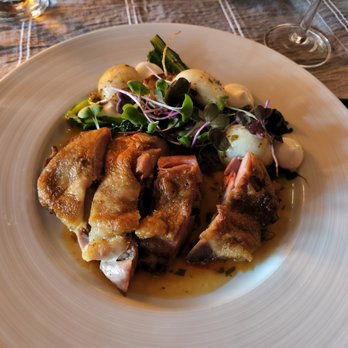 Bijou Restaurant - a plate of food on a table - French Near Me - Stratford, Ontario