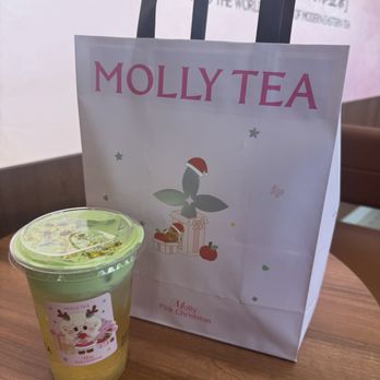 Molly Tea - Pistachio white champaca coco and 3 more teas - Bubble Tea Near Me - Cupertino, California