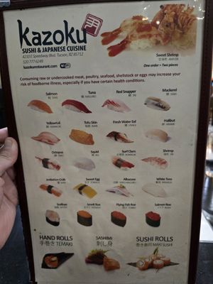 Menu photo 1 Kazoku Tucson, AZ
