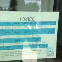 One Yoga - Las clases y sus respectivos horarios