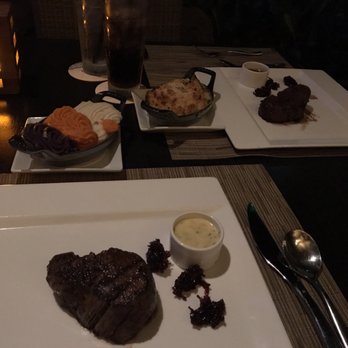 Ama Ama Restaurant - Filet, Purée Potatoes and truffle mac and cheese. - New American Near Me - Kapolei, Hawaii
