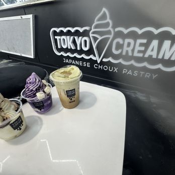 Tokyo Cream - Tokyo Banana Cream, Purple Rain, and Pistachio coffee - Desserts Near Me - Roseville, California Tokyo Cream - Tokyo Banana Cream, Purple Rain, and Pistachio coffee - Desserts Near Me - Roseville, California