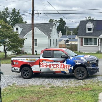 Semper Dry Water Removal - Semper Truck truck in Fredericksburg VA - Damage Restoration Near Me - Fredericksburg, Virginia Semper Dry Water Removal - Semper Truck truck in Fredericksburg VA - Damage Restoration Near Me - Fredericksburg, Virginia