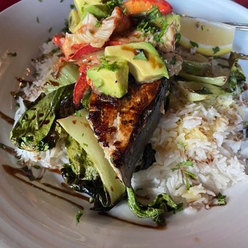 Hooked Seafood Restaurant - Grilled Swordfish with lobster and avocado - Seafood Near Me - Manchester, New Hampshire Hooked Seafood Restaurant - Grilled Swordfish with lobster and avocado - Seafood Near Me - Manchester, New Hampshire