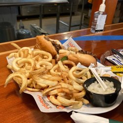 Cheesesteak & curly fries