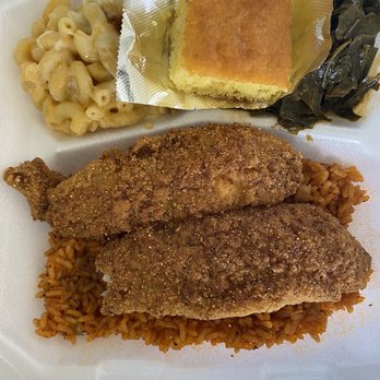 2 Chefs Southern Kitchen - Flounder platter - Soul Food Near Me - Savannah, Georgia