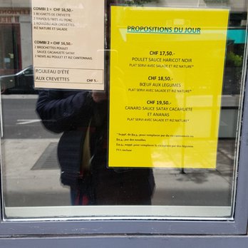 Le Pousse-Pousse - Daily specials 17 to 20 chf - Chinese Near Me - Geneva, GE