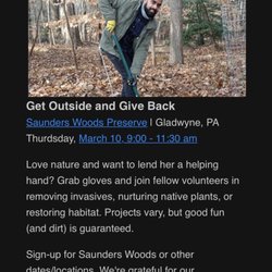 Saunders Woods Preserve - Natural Lands - Saunders Woods, Natural Lands -- events, March 2022